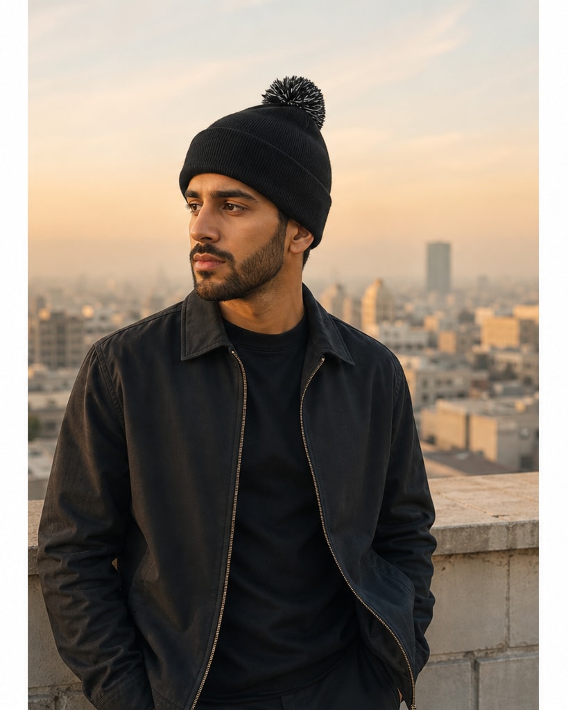 Acylie Black Classical Fashion Knit Beanie
