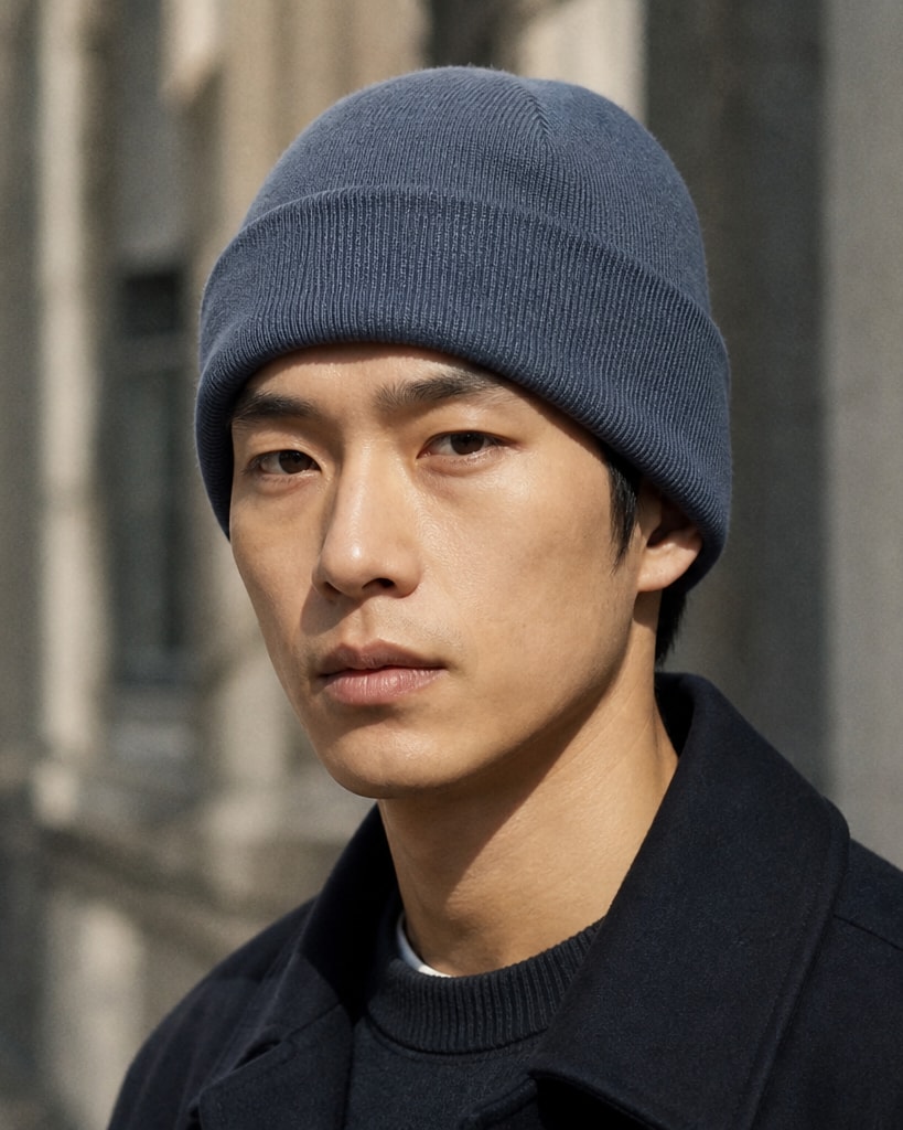 Acrylic Solid Color Fashion Knit Beanie