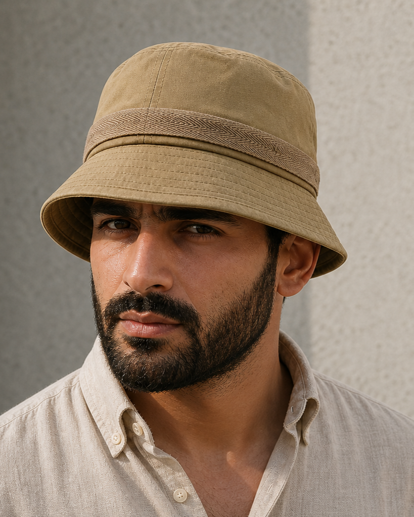 Khaki and Army Green Cotton Comfort Bucket Hats