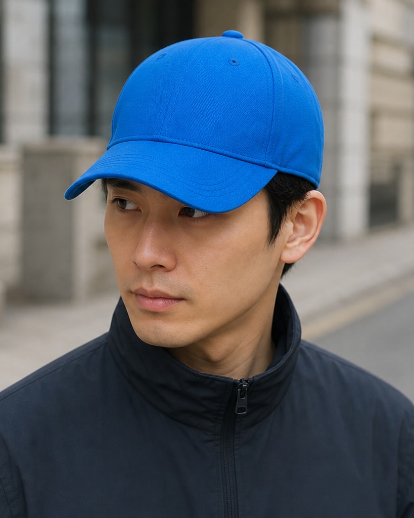 Blue Cobalt Polyester Water Proof Golf Cap