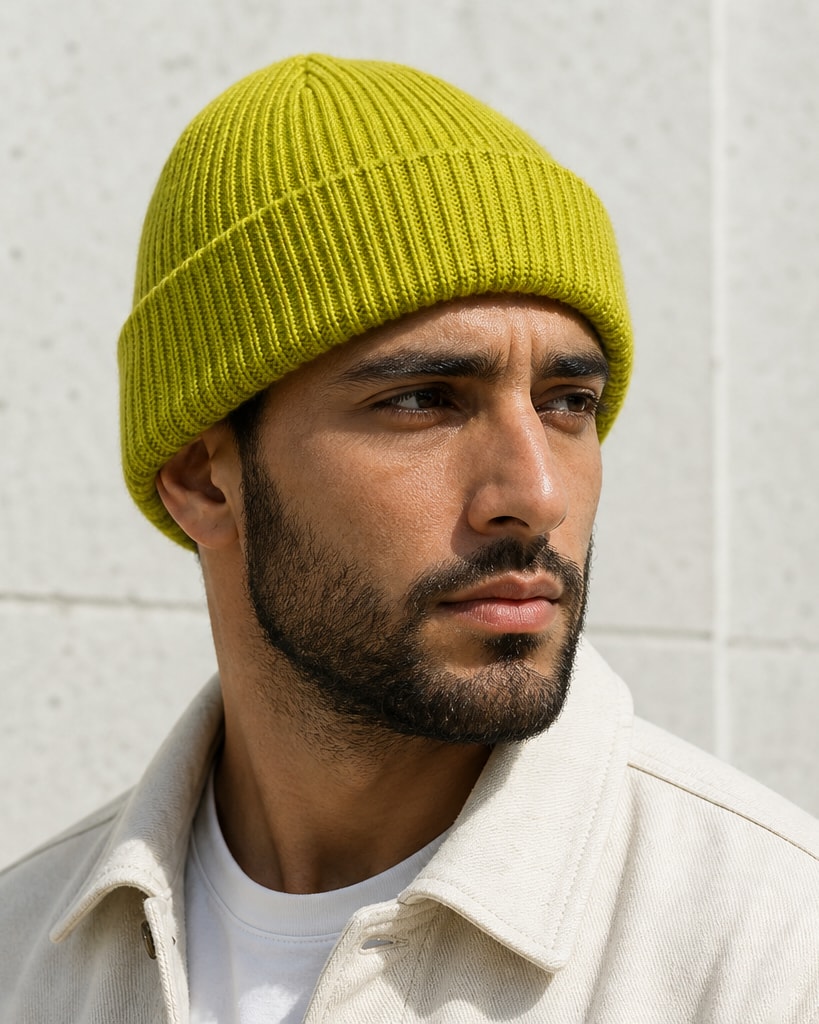 Yellow Fluorescent Cotton Fashion Hats