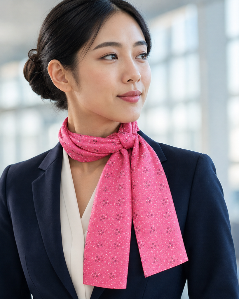 Red Polyester Uniform Scarf