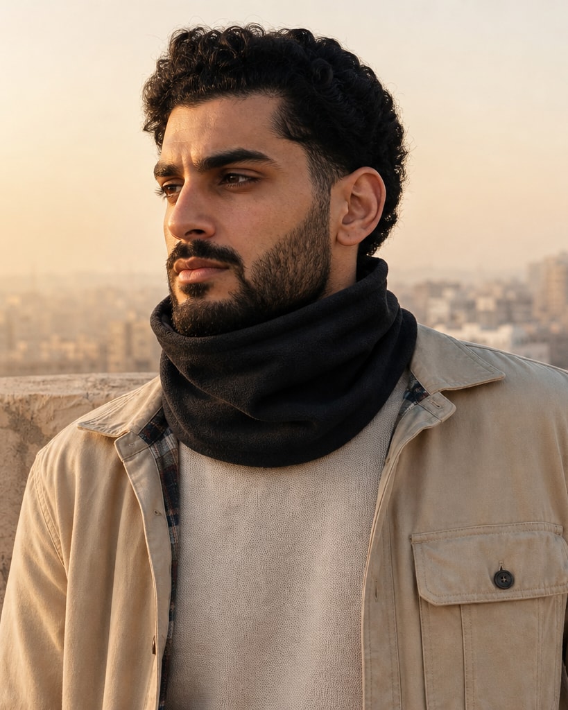 Black Polyester Polar Fleece Snoods