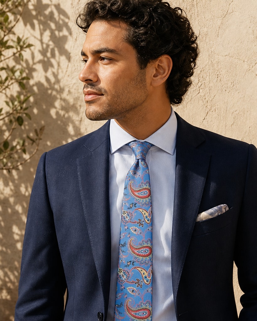 Paisley Linen Fashion Neckties