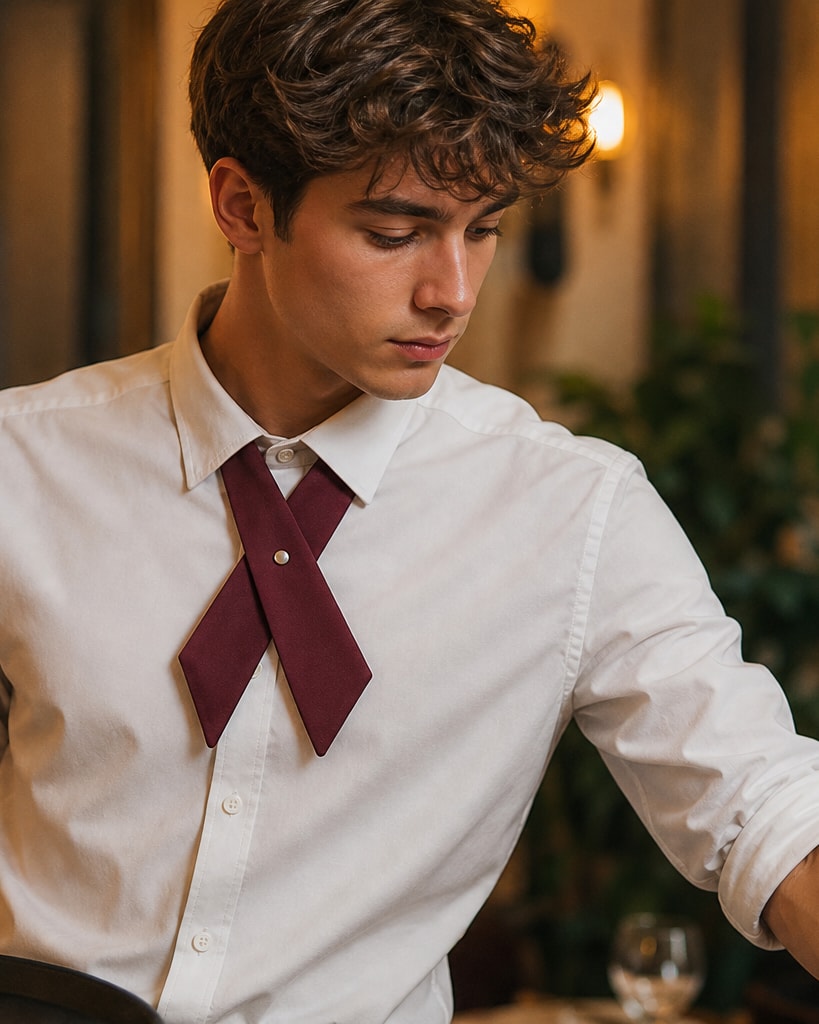 Wine Polyester Special Fashion Tie