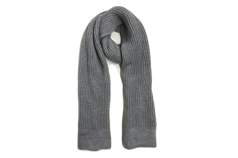 EXKS23012 Grey Melange Acrylic Fashion Knit Scarf